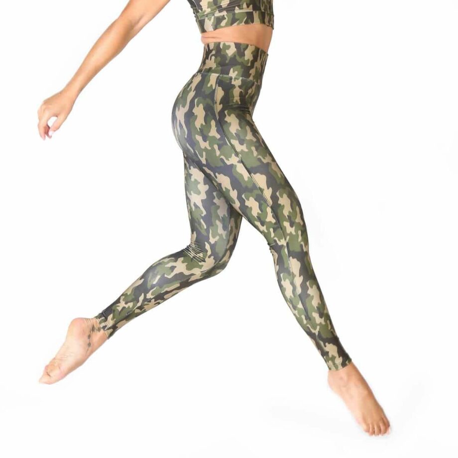 Leggings Modellanti Donna - Mimetico Verde - BodyBoo 1