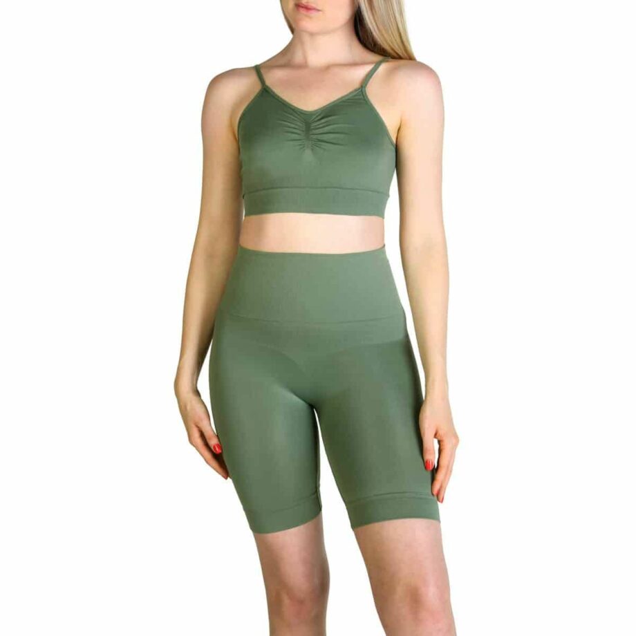 Pantaloncini modellanti push up donna - Verde - BodyBoo 5