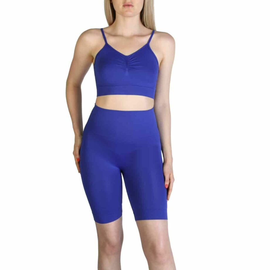 Pantaloncini modellanti push up donna - Blu Elettrico - BodyBoo 3