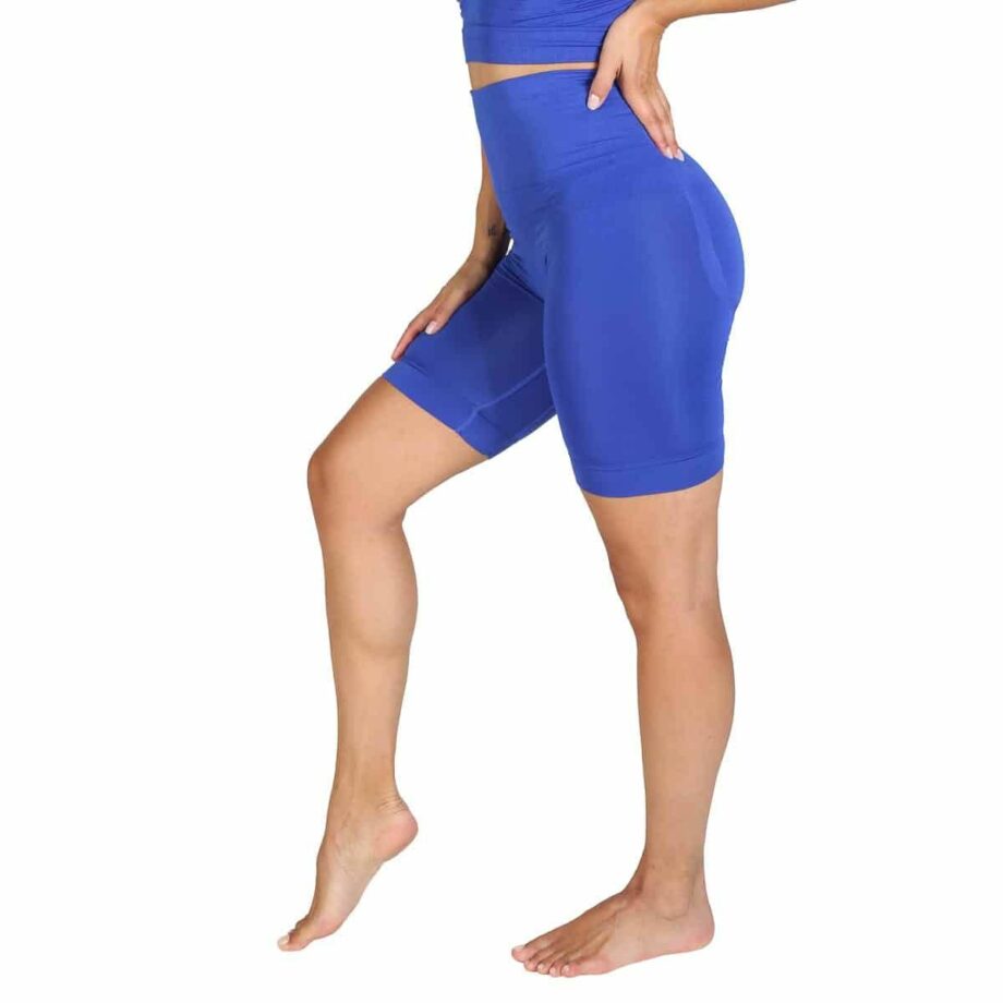 Pantaloncini modellanti push up donna - Blu Elettrico - BodyBoo 2